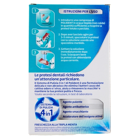 Polident Pulitore Quotidiano 3 Minuti Igiene della Protesi Dentale Pulizia Profonda 36 Compresse